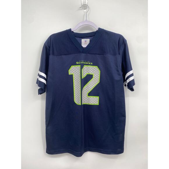 NFL Team Apparel Seattle Seahawks 12 Fan Jersey X Large 18/20 Youth - Picture 1 of 9